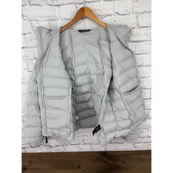 The North Face Womens Stretch Down Hooded Jacket Light Grey XL Puffer Outdoors - Picture 11 of 13